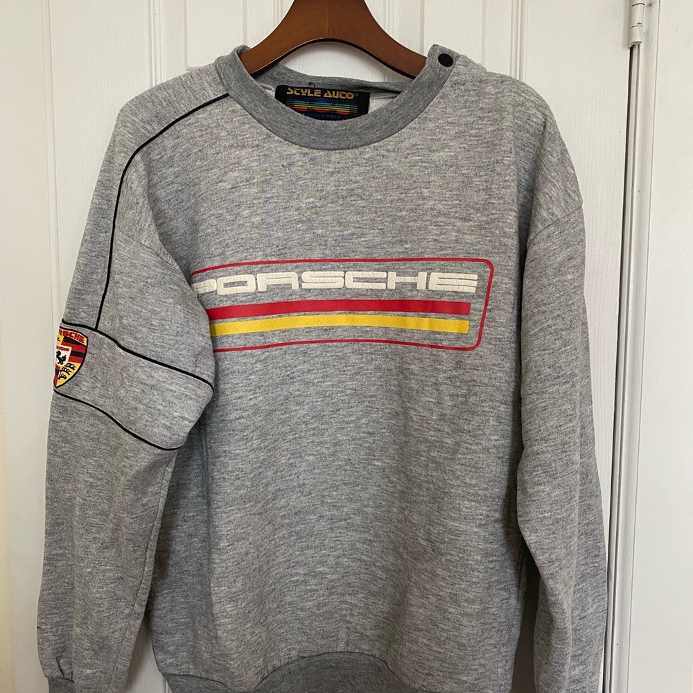 Porsche Vintage 1980’s Gray Racing Sweatshirt